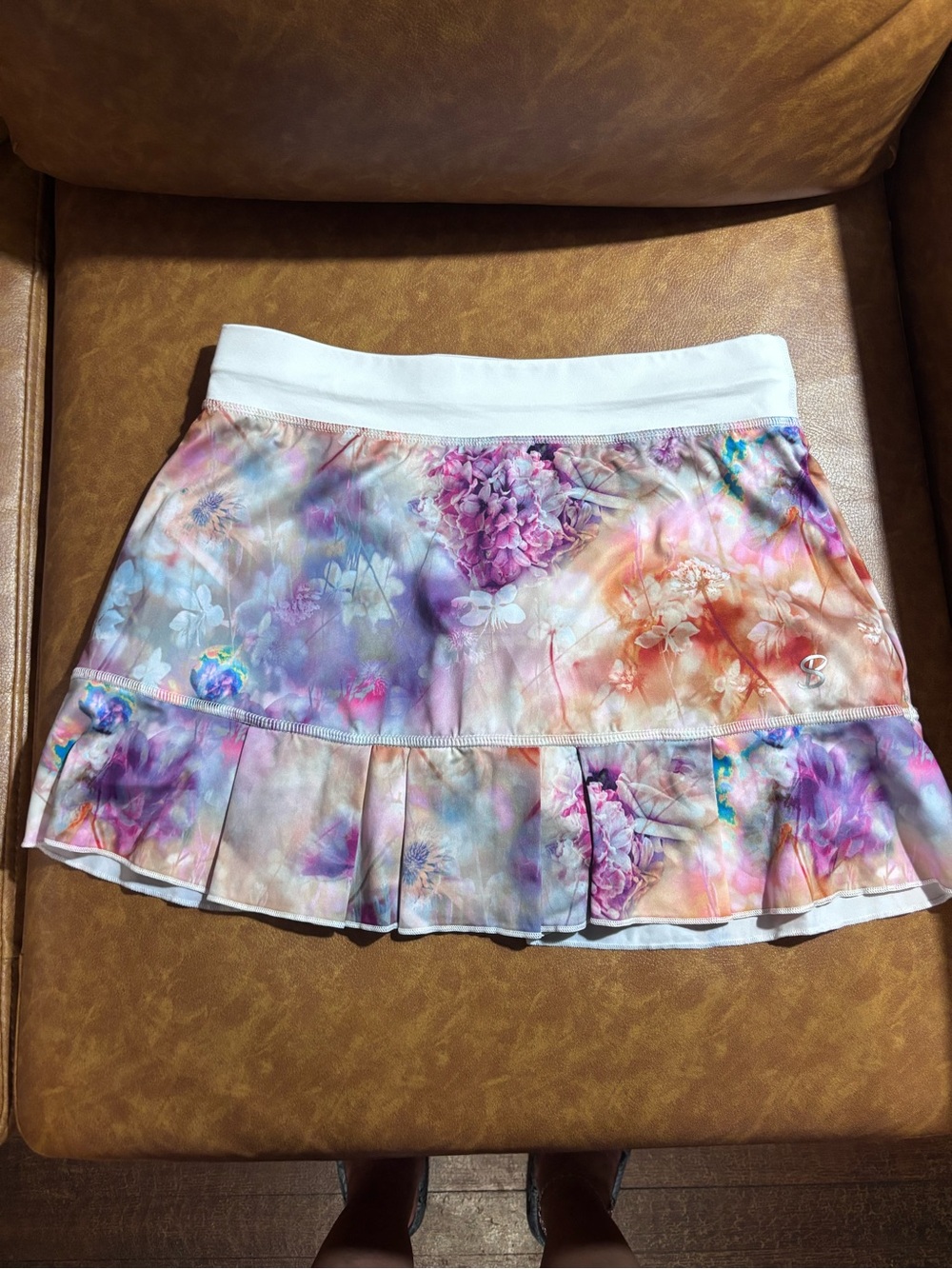 Sofibella Floral Tennis Skort Athletic Golf Pickleball Skirt Size Small